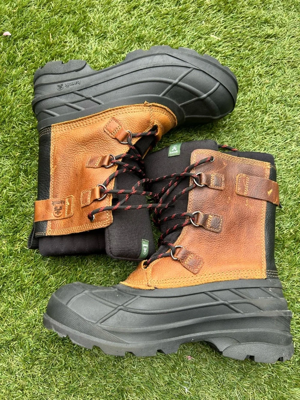 Kamik Brown and Black Men’s Rain & Snow Boots